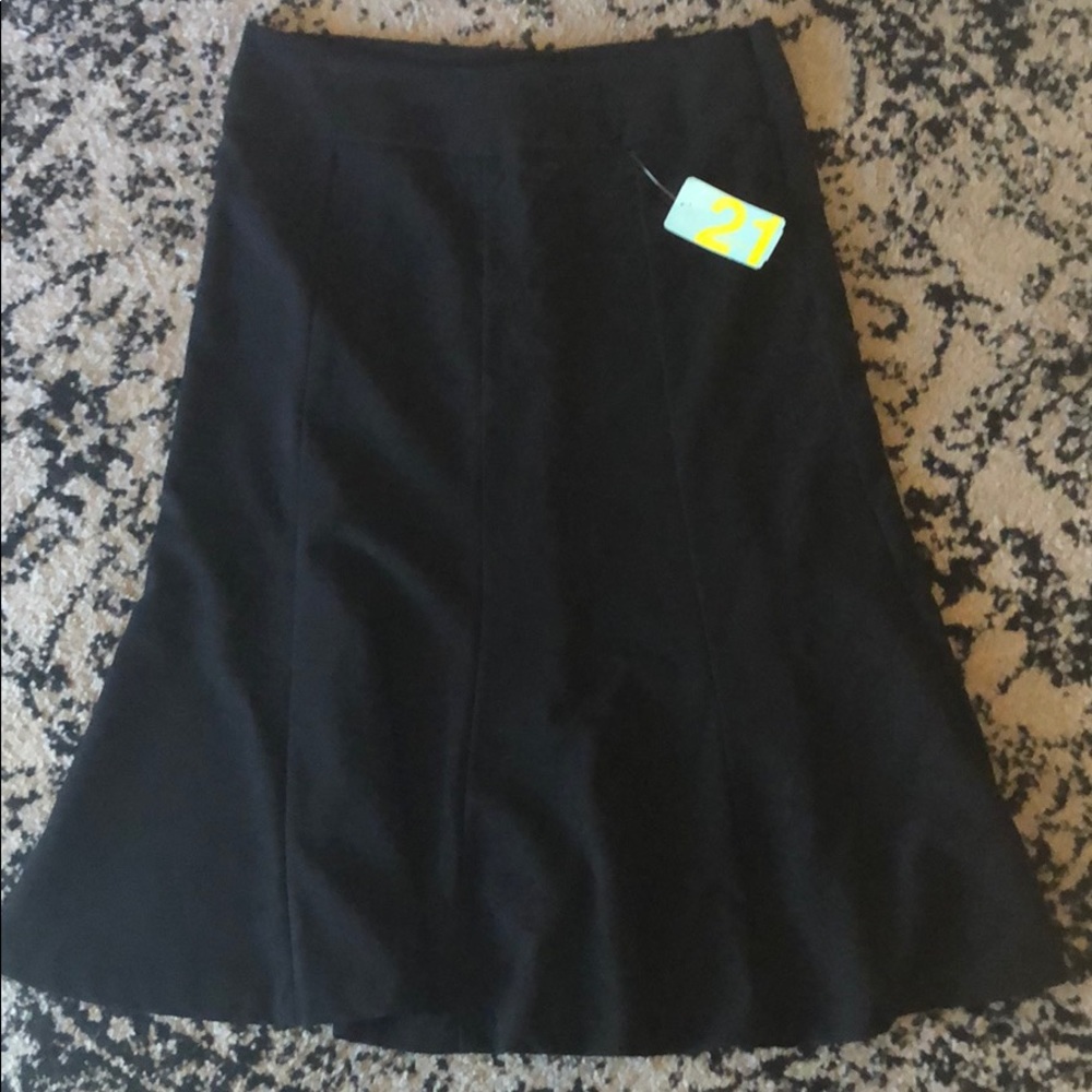 Black A-line skirt
